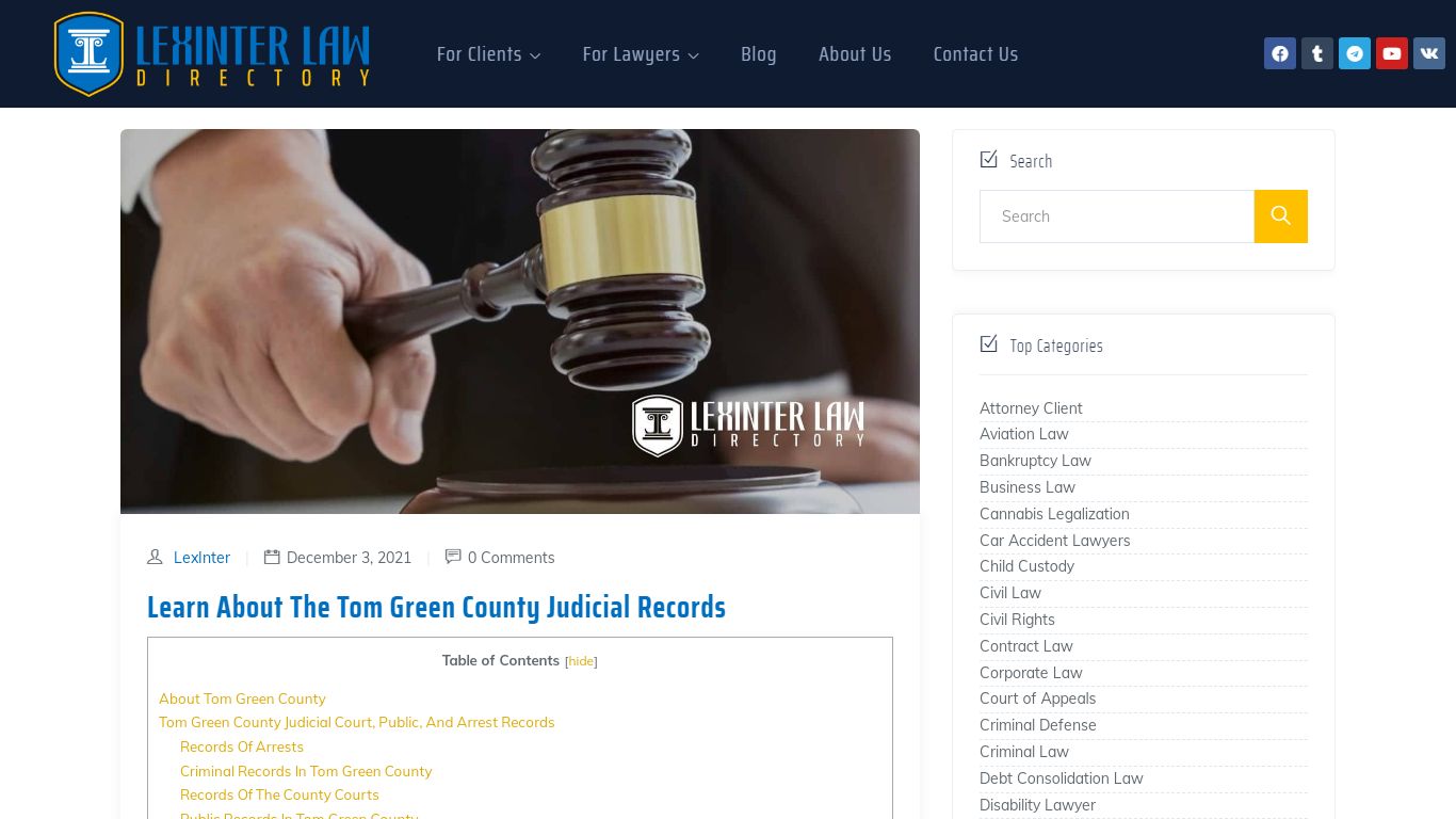 Learn About The Tom Green County Judicial Records - Lexinter